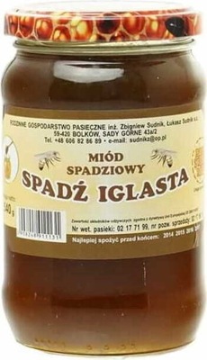 Miód spadziowy spadź iglasta 500g Rodzinna Pasieka Sudnik