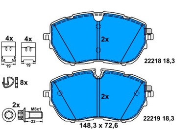 ATE ZAPATAS DE FRENADO PARTE DELANTERA DS DS 4 II DS 7 DS 9 CITROEN C5 AIRCROSS  