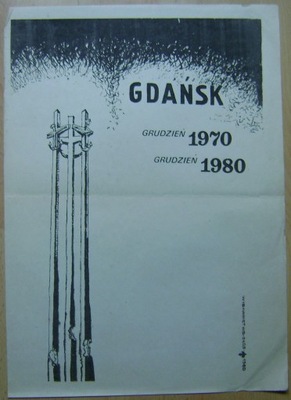 GDAŃSK 1970-1980 -plakat -wyd.GŁOS -1980 rok
