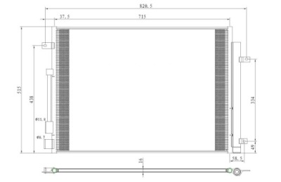 Радіатор кондиціонера chrysler pacifica, 21 - 68217320aa фото №1