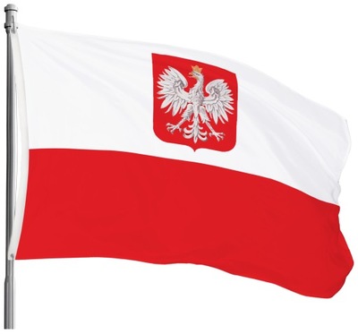 Flaga z Godełem Polski PREMIUM 150x92 cm Polska Flaga Na Maszt Bandera