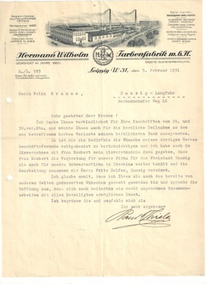 Ciekawa korespondencja do Wolnego Miasta Gdańska 1931