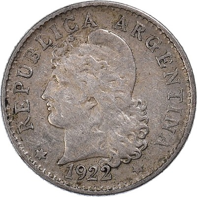 Moneta, Argentina, 5 Centavos, 1922
