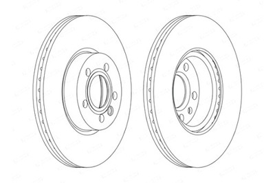 FERODO DISCOS DE FRENADO 2SZT. PARTE DELANTERA BENTLEY BENTAYGA FORD GALAXY I  