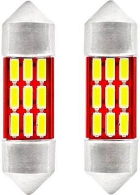 ЛАМПОЧКИ LED (СВІТЛОДІОД) C5W C10W 31MM 12/24V 12SMD 4014 CANBUS БІЛІ ПОТУЖНИЙ