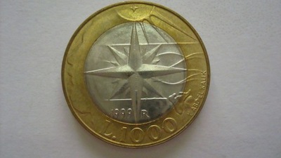 San Marino moneta 1000 lirów 1999 stan 1