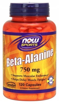Beta-alanina 750mg 120 kapsułek NOW Foods