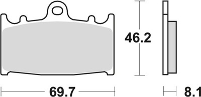 КОЛОДКИ ГАЛЬМІВНІ SINTER STREET ZZR 600 90-05, ZXR 750 89-95, KLZ1000 VERSYS