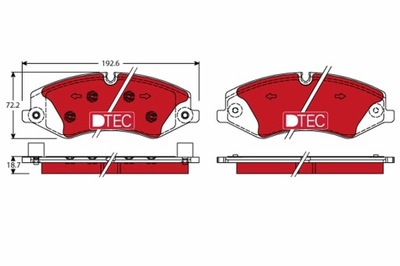 ZAPATAS DE FRENADO LAND ROVER PARTE DELANTERA DISCOVERY/RANGE ROVER 09- DTEC COTEC GDB1  