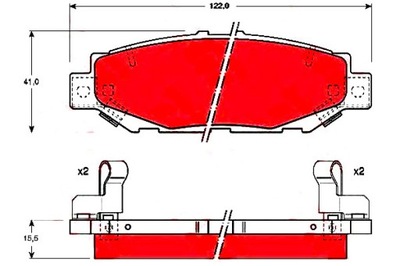 КОЛОДКИ ТОРМОЗНЫЕ TOYOTA ЗАД LEXUS TRW