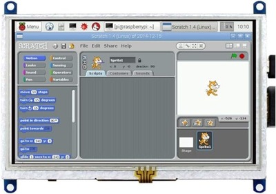 Ekran dotykowy LCD 5" 800x480 do Raspberry Pi / wada