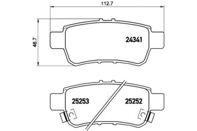 КОЛОДКИ ТОРМОЗНЫЕ HONDA CR-V III 07- ЗАД BREMBO