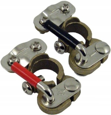 Клеми do акумулятор самозатискні plus мінус 2szt фото №1