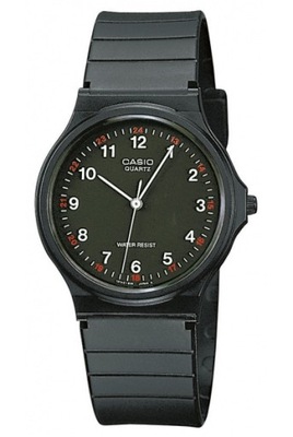 Zegarek damski czarny na pasku CASIO czytelny z cyframi