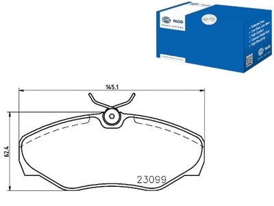 HELLA PAGID КОЛОДКИ ГАЛЬМІВНІ 4106000QAE 95599219 4