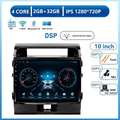 NAVEGACIÓN GPS RADIO ANDROID 13 PARA TOYOTA LAND CRUISER 200 2007-2015  