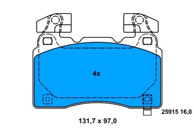 ATE ZAPATAS DE FRENADO PARTE DELANTERA CHEVROLET CAMARO CORVETTE OPEL INSIGNIA B  