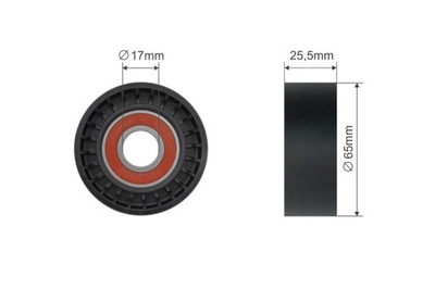 ROLLO TENSOR CORREA WIELOROWKOWEGO CITROEN C5 II, C5 III, C6, C8, FIAT UL  