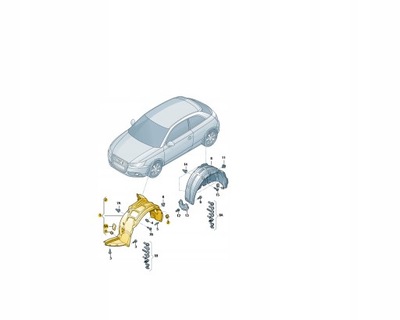 Nowe оригінальні audi оригінальний номер підкрилок 8x0809962f фото №1