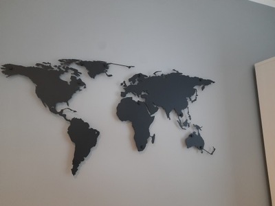 Mapa świata dekoracja na ścianę do salonu 100 cm