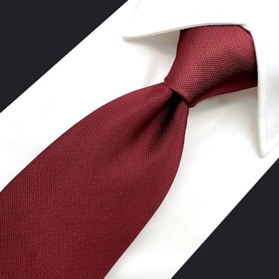 Luksusowy Męski czerwony krawat S&W, kaszmir syntetyczny