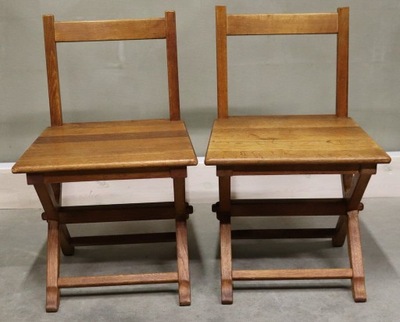 7844 stare krzesła drewniane, lite, kpl 2 szt
