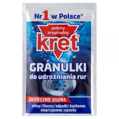 Granulki do udrożniania rur 40g Kret