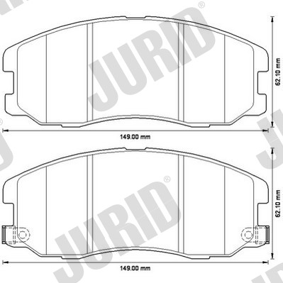 ZAPATAS DE FRENADO PARTE DELANTERA JURID 572570J  