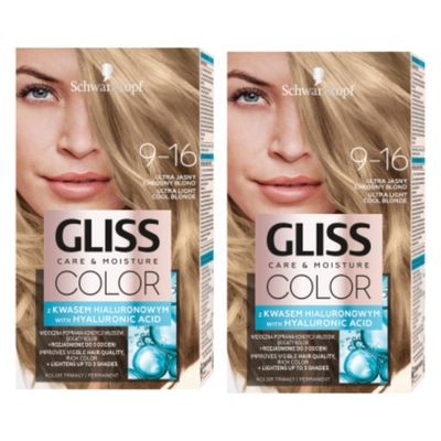Gliss Color Care Farba do włosów jasny blond x2