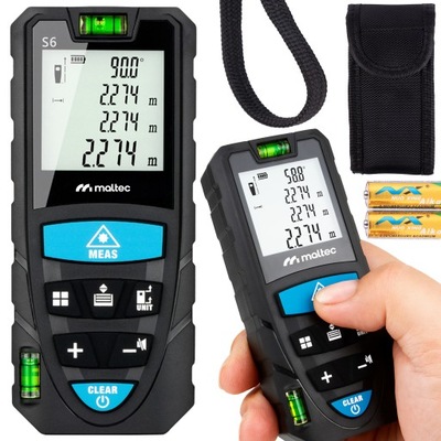 DALMIERZ LASEROWY 50M KĄTOMIERZ POZIOMICA CYFROWY MIERNIK ODLEGŁOŚCI