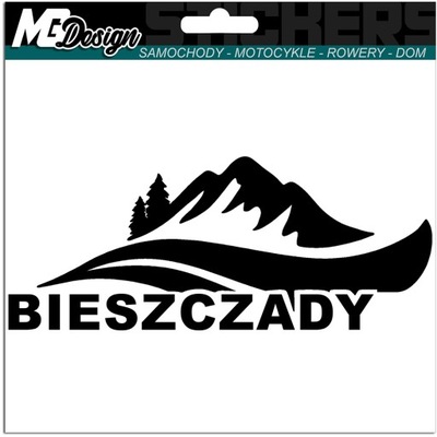 STICKER ON AUTO BIESZCZADY 15X6 CM COLORS  