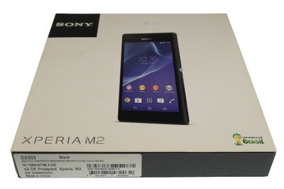 100% NOWY ORYGINALNY SONY XPERIA M2 D2303 BLACK KOMPLET