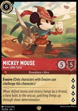 Disney Lorcana 1TFC #115 Mickey Mouse - Brave Little Tailor