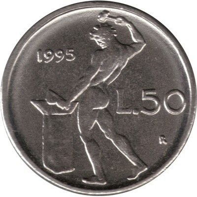Włochy 50 lirów 1995 Italia mennicze mennicza
