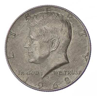 1/2 dolara - Half Dollar - D - USA - 1968 rok