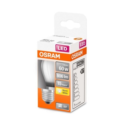 Osram Żarówka LED STAR CLASSIC P60 GL FR 7W E27 806 lm 2700K