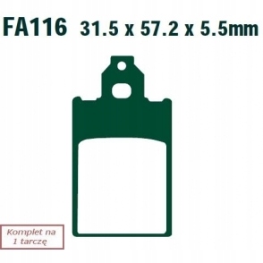 КОЛОДКИ ГАЛЬМІВНІ EBC FA116