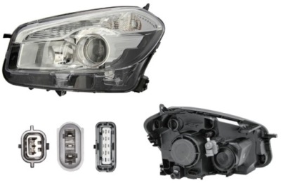 Фара лівий nissan qashqai j10 10-14 hella фото №1