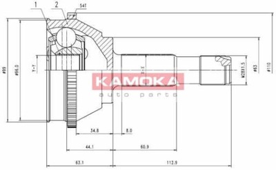 ШАРНІР КАРДАННИЙ KAMOKA 6506