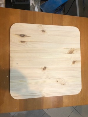 blat kwadratowy stolika zaokrąglony 100x100x2 cm