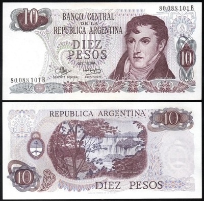 $ Argentyna 10 PESOS P-289 UNC