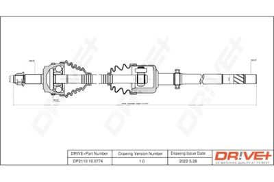 DRIVE+ ПІВВІСЬ ПРИВІДНА RENAULT MASTER 03- P