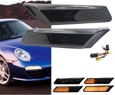 DINÁMICO NEGRAS LUCES DIRECCIONALES DIODO LUMINOSO LED PORSCHE 991 997 CAYMAN 987 BOXSTER 05-  