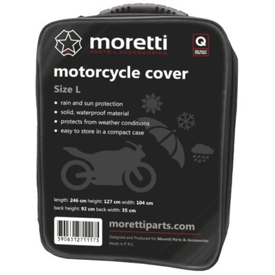 POKROWIEC MOTOCYKLOWY Moretti 246x104x127cm ROZ L