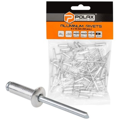 POLAX NITY DE ALUMINIO TAPAS CIEGAS 4X14MM 50SZT/OPAK  