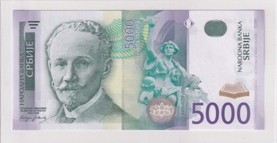 5000 Dinara Serbia 2003 P#45 UNC Seria AA