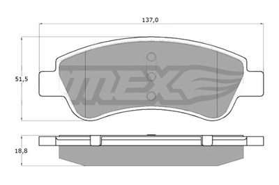 TOMEX BRAKES ZAPATAS DE FRENADO PEUGEOT 208 12- PARTE DELANTERA  