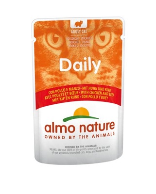 Almo Nature Daily kot kurczak wołowina 70g