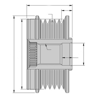 ALTERNADOR - EMBRAGUE JEDNOKIERUNKOWE HELLA 9XU 358 038-561  