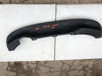 Skoda scala 657807521 накладка спойлер дифузор бампер задня фото №1